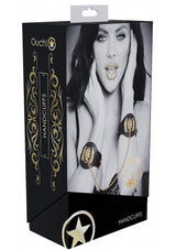 Ouch London Collection Handcuffs with Black PU Leather and Iridescent Hardware > Bondage Gear > Restraints - Tophatter Daily Deals