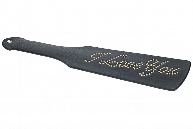 Ouch London Collection Paddle Black PU Leather with Iridescent Hardware > Bondage Gear > Paddles - Tophatter Daily Deals