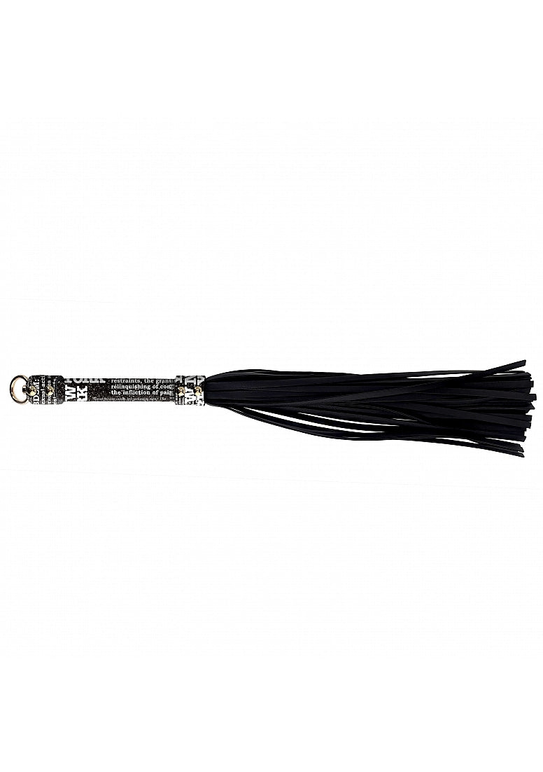 Ouch NY Collection Flogger with Black PU Leather and Iridescent Hardware > Bondage Gear > Whips & Floggers - Tophatter Daily Deals