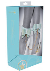 Ouch Paris Collection Adjustable Mint Green PU Leather Leg Cuffs with Iridescent Hardware > Bondage Gear > Restraints - Tophatter Daily Deals