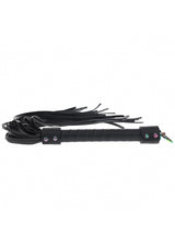 Ouch Venice Collection Flogger Black PU Leather with Iridescent Hardware > Bondage Gear > Whips & Floggers - Tophatter Daily Deals