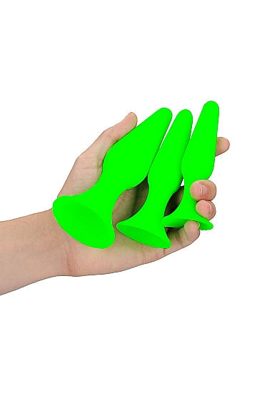Ouch! Glow in the Dark 3-Piece Anal Plug Set - Tophatter Daily Deals