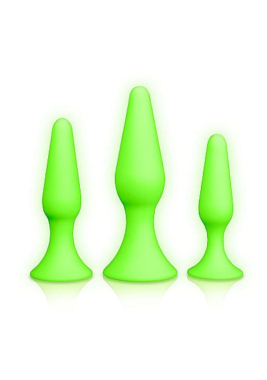 Ouch! Glow in the Dark 3-Piece Anal Plug Set - Tophatter Daily Deals