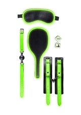 Ouch! Glow in the Dark 7-Piece Bondage Kit Neon Green - Tophatter Daily Deals