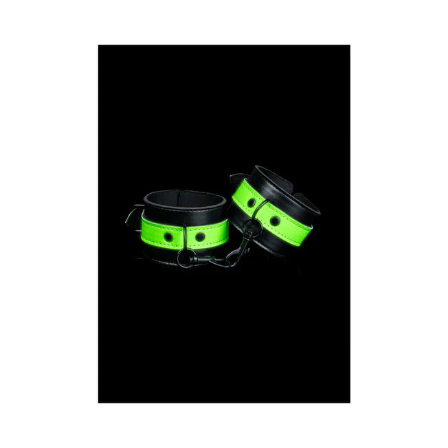 Ouch! Glow in the Dark Bonded Leather Handcuffs - Tophatter Daily Deals