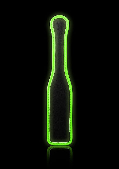 Ouch! Glow in the Dark Bonded Leather Paddle Neon Green - Tophatter Daily Deals