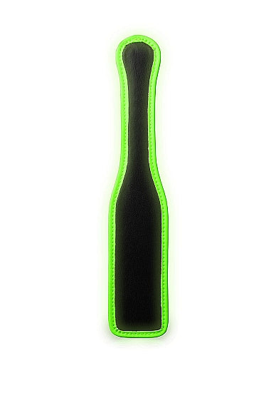 Ouch! Glow in the Dark Bonded Leather Paddle Neon Green - Tophatter Daily Deals