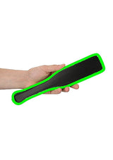 Ouch! Glow in the Dark Bonded Leather Paddle Neon Green - Tophatter Daily Deals