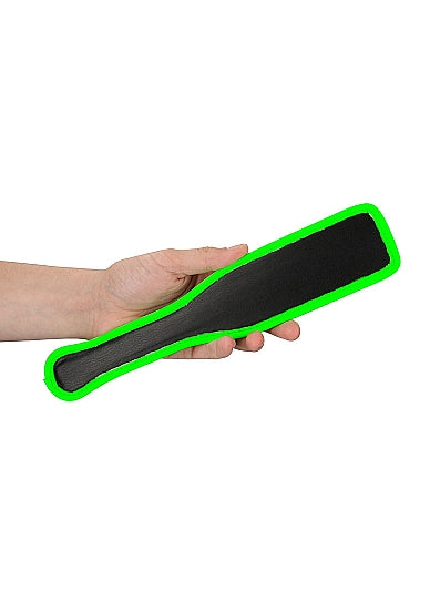 Ouch! Glow in the Dark Bonded Leather Paddle Neon Green - Tophatter Daily Deals