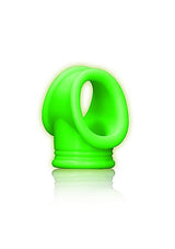 Ouch! Glow in the Dark Silicone Cockring & Ball Sling Neon Green - Tophatter Daily Deals