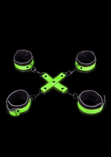 Ouch! Glow in the Dark Hand & Ankle Cuffs With Hogtie Set - Tophatter Daily Deals