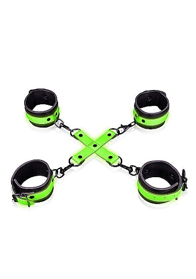 Ouch! Glow in the Dark Hand & Ankle Cuffs With Hogtie Set - Tophatter Daily Deals