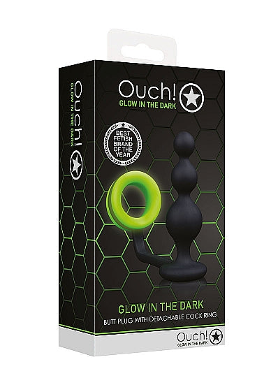 Beaded Anal Plug With Glow In Dark Cockring - Tophatter Daily Deals