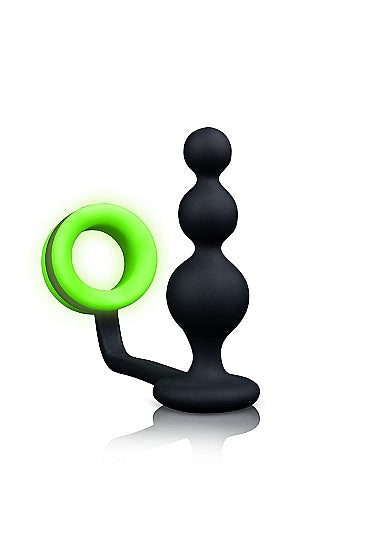 Beaded Anal Plug With Glow In Dark Cockring - Tophatter Daily Deals
