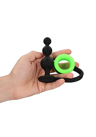 Beaded Anal Plug With Glow In Dark Cockring - Tophatter Daily Deals