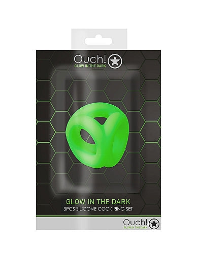 Ouch! Glow in the Dark Silicone Cock & Ball Sling Neon Green - Tophatter Daily Deals