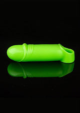Ouch! Glow in the Dark Smooth Thick Stretchy Penis Sleeve 6.3in Neon Green - Tophatter Daily Deals