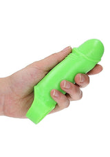 Ouch! Glow in the Dark Smooth Thick Stretchy Penis Sleeve 6.3in Neon Green - Tophatter Daily Deals