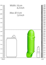 Ouch! Glow in the Dark Smooth Thick Stretchy Penis Sleeve 6.3in Neon Green - Tophatter Daily Deals