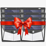 Solar Outdoor Light Wall Mount LED Floodlight Halloween 2025 BUY 4 GET 4 Free - Tophatter Daily Deals
