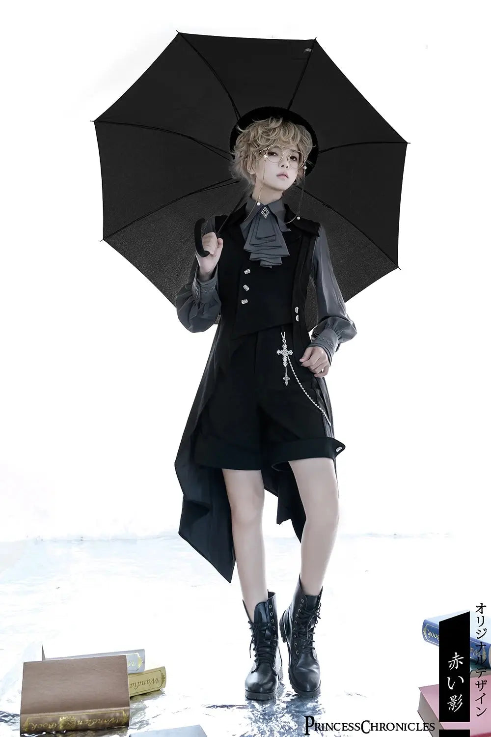 Ouji Lolita Outfit Retro Lolita Medieval Little Prince Irregular Long Vest / Shorts by Princess Chronicles ~ The Shadow - Tophatter Daily Deals