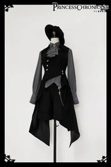 Ouji Lolita Outfit Retro Lolita Medieval Little Prince Irregular Long Vest / Shorts by Princess Chronicles ~ The Shadow - Tophatter Daily Deals