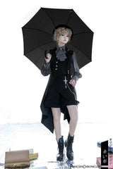 Ouji Lolita Outfit Retro Lolita Medieval Little Prince Irregular Long Vest / Shorts by Princess Chronicles ~ The Shadow - Tophatter Daily Deals