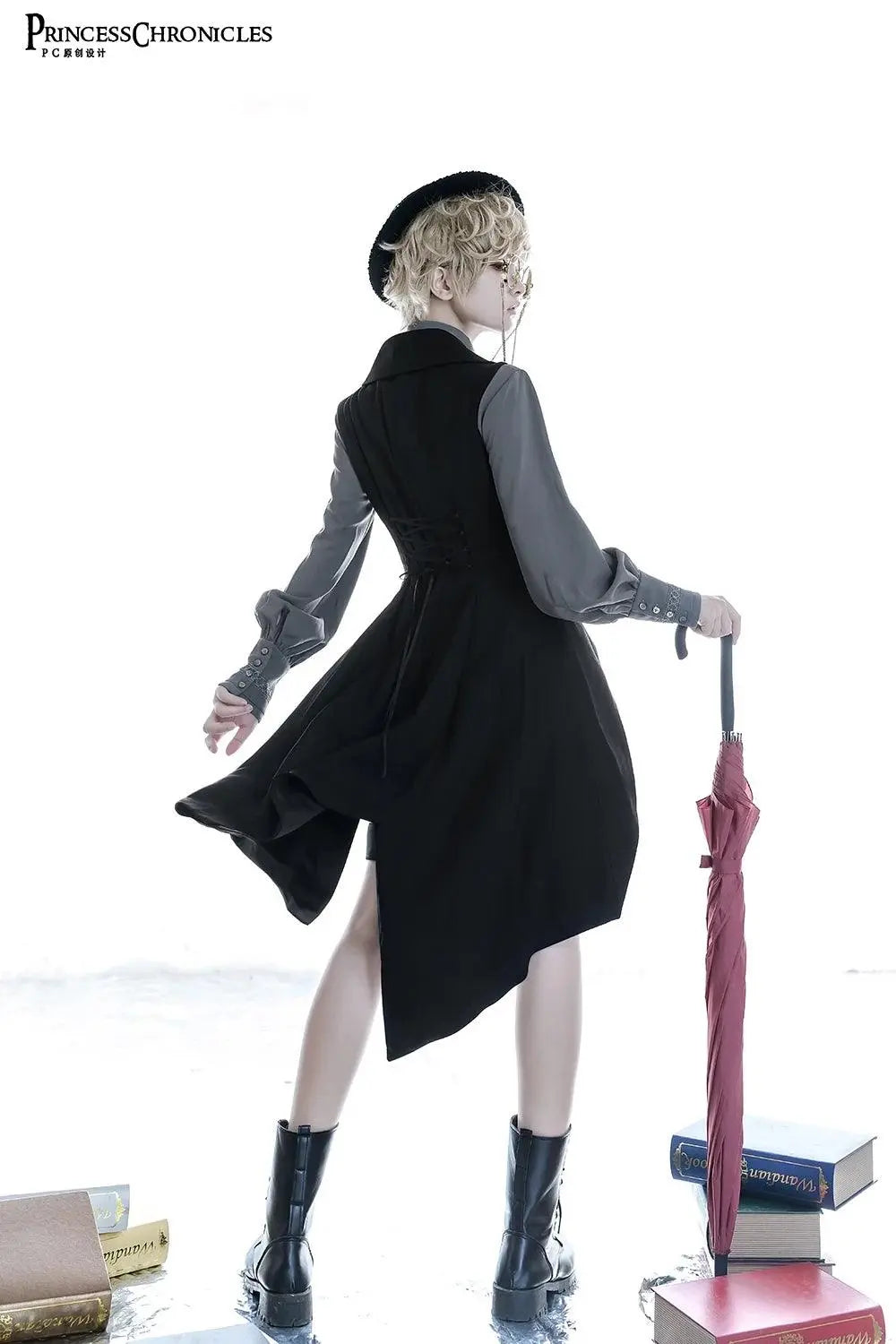 Ouji Lolita Outfit Retro Lolita Medieval Little Prince Irregular Long Vest / Shorts by Princess Chronicles ~ The Shadow - Tophatter Daily Deals