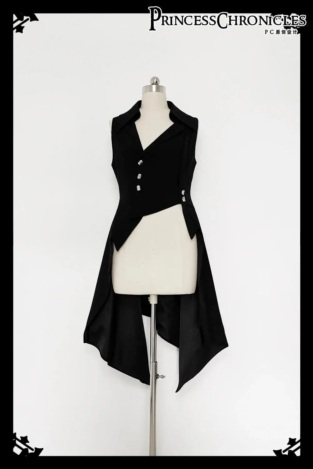 Ouji Lolita Outfit Retro Lolita Medieval Little Prince Irregular Long Vest / Shorts by Princess Chronicles ~ The Shadow Vest - Tophatter Daily Deals