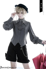 Ouji Lolita Outfit Retro Lolita Medieval Little Prince Irregular Long Vest / Shorts by Princess Chronicles ~ The Shadow - Tophatter Daily Deals