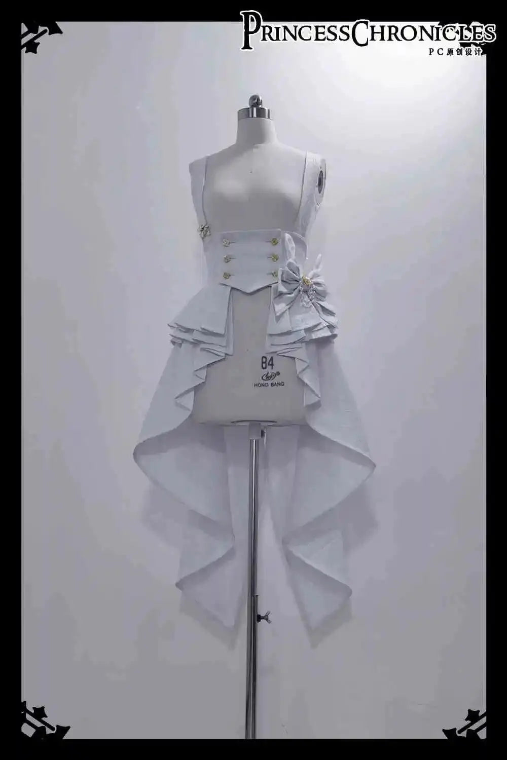Ouji Outfit Cool Lolita Waist Cincher w. High Low Skirt by Princess Chronicles ~ Rabbit Theater Corset Costume Ouji Lolita Blous - Tophatter Daily Deals