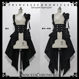 Ouji Outfit Cool Lolita Waist Cincher w. High Low Skirt by Princess Chronicles ~ Rabbit Theater Corset Costume Ouji Lolita Blous - Tophatter Daily Deals