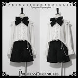 Ouji Outfit Cool Lolita Waist Cincher w. High Low Skirt by Princess Chronicles ~ Rabbit Theater Corset Costume Ouji Lolita Blous - Tophatter Daily Deals