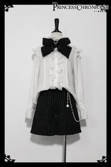 Ouji Outfit Cool Lolita Waist Cincher w. High Low Skirt by Princess Chronicles ~ Rabbit Theater Corset Costume Ouji Lolita Blous - Tophatter Daily Deals