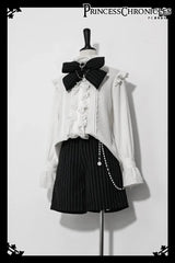 Ouji Outfit Cool Lolita Waist Cincher w. High Low Skirt by Princess Chronicles ~ Rabbit Theater Corset Costume Ouji Lolita Blous - Tophatter Daily Deals