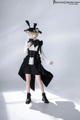 Ouji Outfit Cool Lolita Waist Cincher w. High Low Skirt by Princess Chronicles ~ Rabbit Theater Corset Costume Ouji Lolita Blous - Tophatter Daily Deals