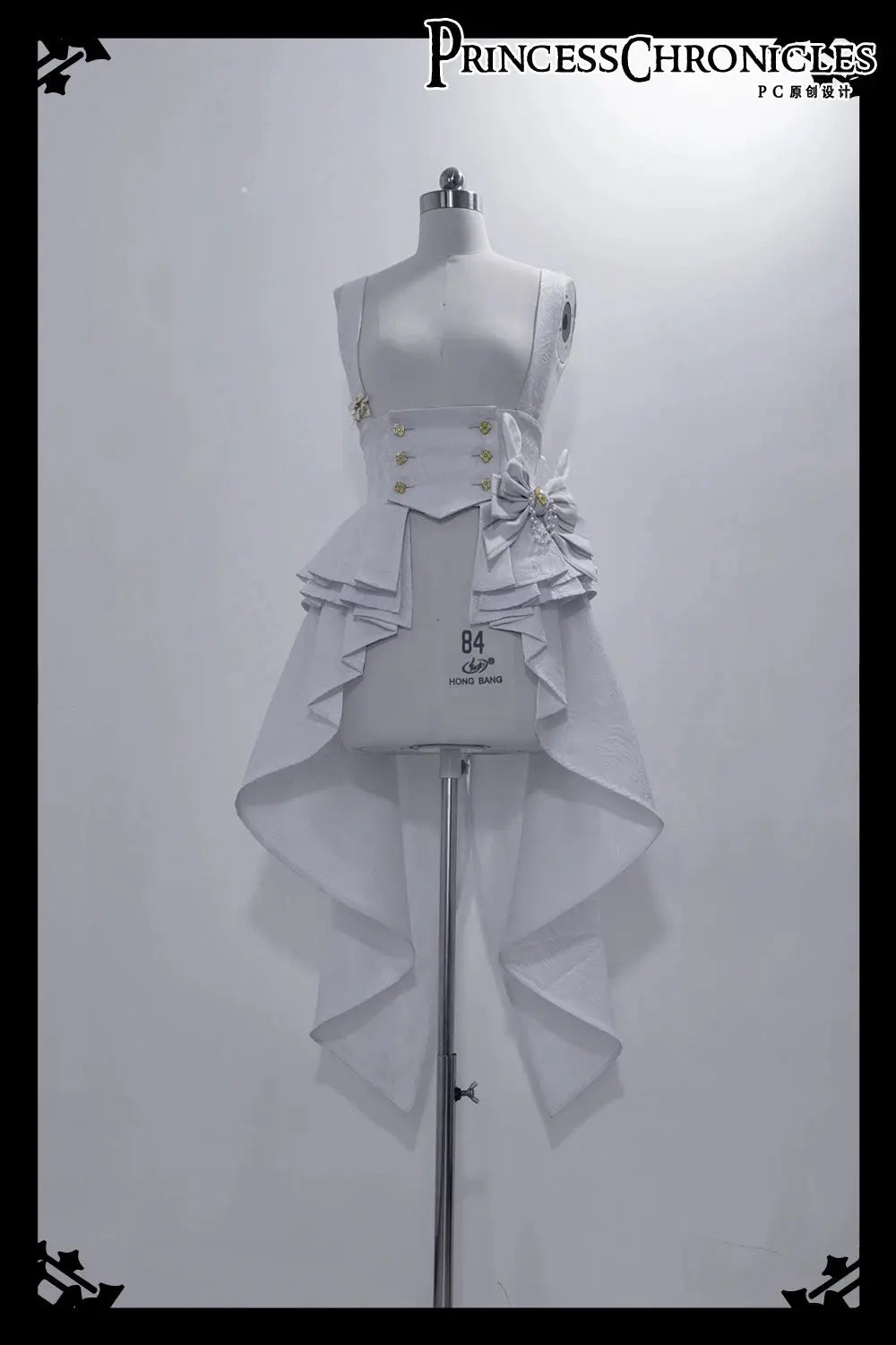 Ouji Outfit Cool Lolita Waist Cincher w. High Low Skirt by Princess Chronicles ~ Rabbit Theater Corset Costume Ouji Lolita Blous - Tophatter Daily Deals