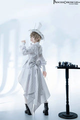 Ouji Outfit Cool Lolita Waist Cincher w. High Low Skirt by Princess Chronicles ~ Rabbit Theater Corset Costume Ouji Lolita Blous - Tophatter Daily Deals