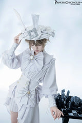 Ouji Outfit Cool Lolita Waist Cincher w. High Low Skirt by Princess Chronicles ~ Rabbit Theater Corset Costume Ouji Lolita Blous - Tophatter Daily Deals