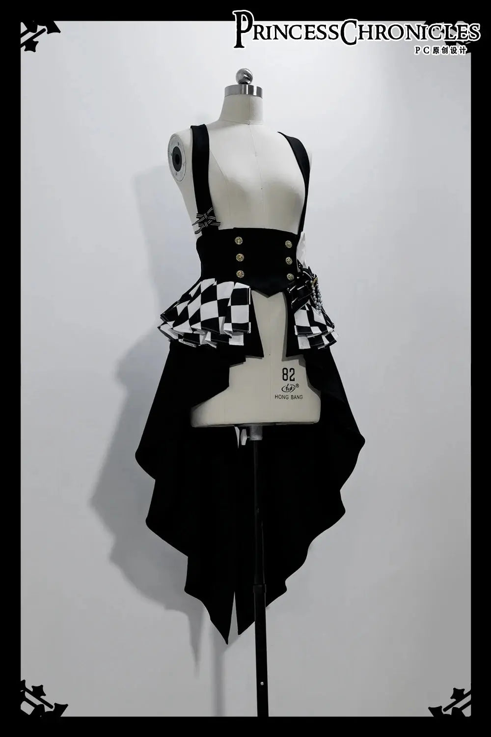 Ouji Outfit Cool Lolita Waist Cincher w. High Low Skirt by Princess Chronicles ~ Rabbit Theater Corset Costume Ouji Lolita Blous - Tophatter Daily Deals
