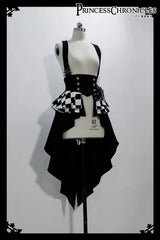 Ouji Outfit Cool Lolita Waist Cincher w. High Low Skirt by Princess Chronicles ~ Rabbit Theater Corset Costume Ouji Lolita Blous - Tophatter Daily Deals