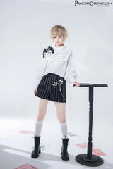 Ouji Outfit Cool Lolita Waist Cincher w. High Low Skirt by Princess Chronicles ~ Rabbit Theater Corset Costume Ouji Lolita Blous - Tophatter Daily Deals