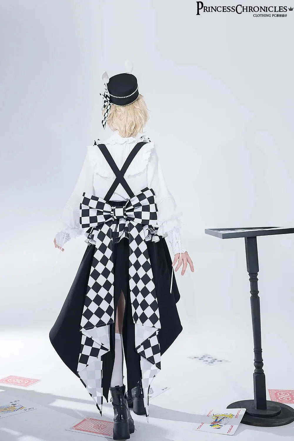 Ouji Outfit Cool Lolita Waist Cincher w. High Low Skirt by Princess Chronicles ~ Rabbit Theater Corset Costume Ouji Lolita Blous - Tophatter Daily Deals