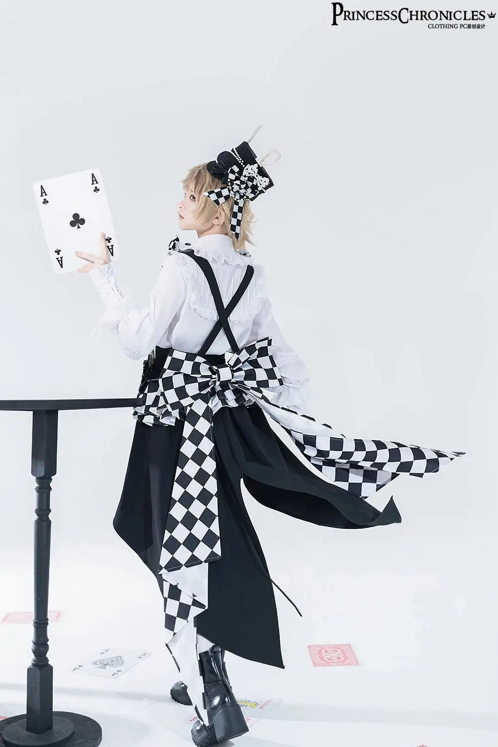 Ouji Outfit Cool Lolita Waist Cincher w. High Low Skirt by Princess Chronicles ~ Rabbit Theater Corset Costume Ouji Lolita Blous - Tophatter Daily Deals