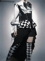 Ouji Outfit Cool Lolita Waist Cincher w. High Low Skirt by Princess Chronicles ~ Rabbit Theater Corset Costume Ouji Lolita Blous - Tophatter Daily Deals