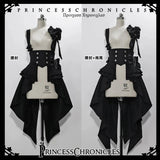 Ouji Outfit Cool Lolita Waist Cincher w. High Low Skirt by Princess Chronicles ~ Rabbit Theater Corset Costume Ouji Lolita Blous - Tophatter Daily Deals