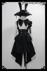 Ouji Outfit Cool Lolita Waist Cincher w. High Low Skirt by Princess Chronicles ~ Rabbit Theater Corset Costume Ouji Lolita Blous - Tophatter Daily Deals
