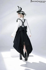 Ouji Outfit Cool Lolita Waist Cincher w. High Low Skirt by Princess Chronicles ~ Rabbit Theater Corset Costume Ouji Lolita Blous - Tophatter Daily Deals