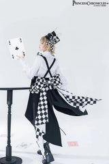 Ouji Outfit Cool Lolita Waist Cincher w. High Low Skirt by Princess Chronicles ~ Rabbit Theater Corset Costume Ouji Lolita Blous - Tophatter Daily Deals