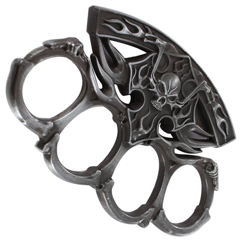 Out of the Flames Retribution Stare Knuckle Antiqued Silver - TOPHATTER'S ARMORY DEALS Collectible Weapons - Tophatter Daily Deals